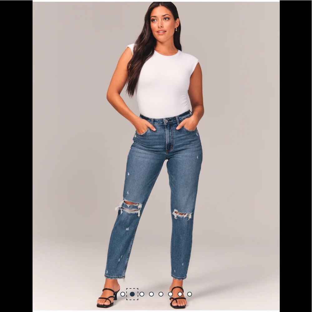 Abercrombie High Rise Mom Jeans Curve Love
